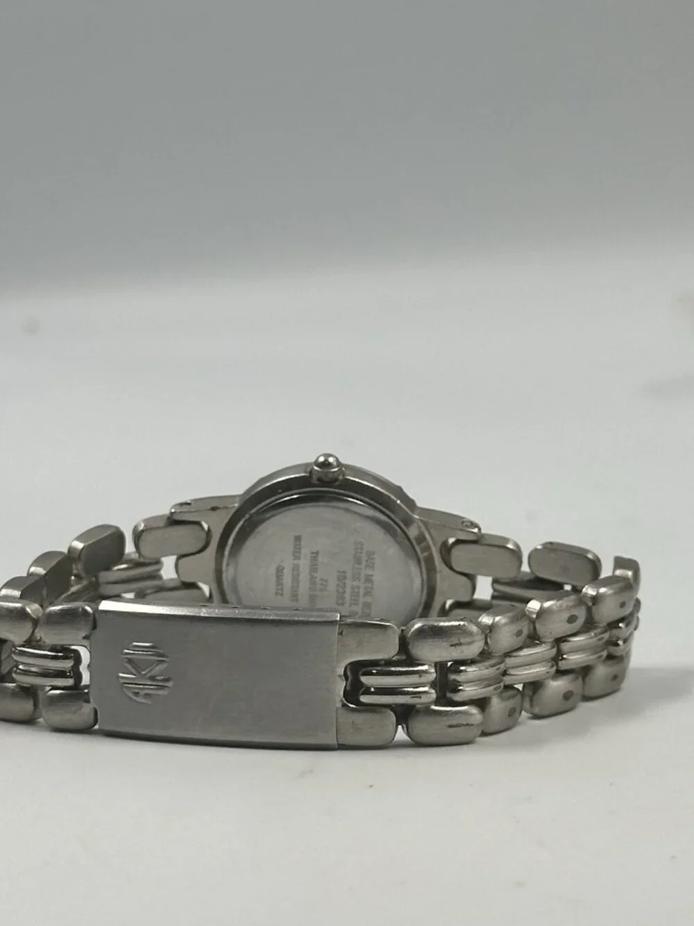 3/$30 Anne Klein Watch Silver Tone Blue Dial Date Window New Battery 6.75